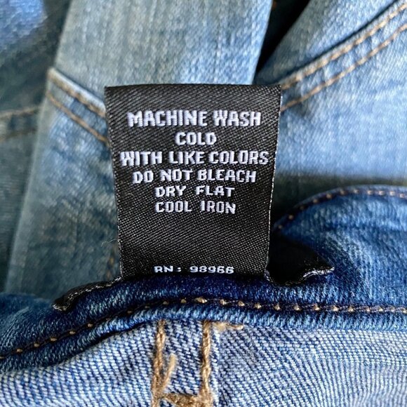 Ashro Boho Snap Front Cropped Jeans Size 6 - Picture 10 of 10